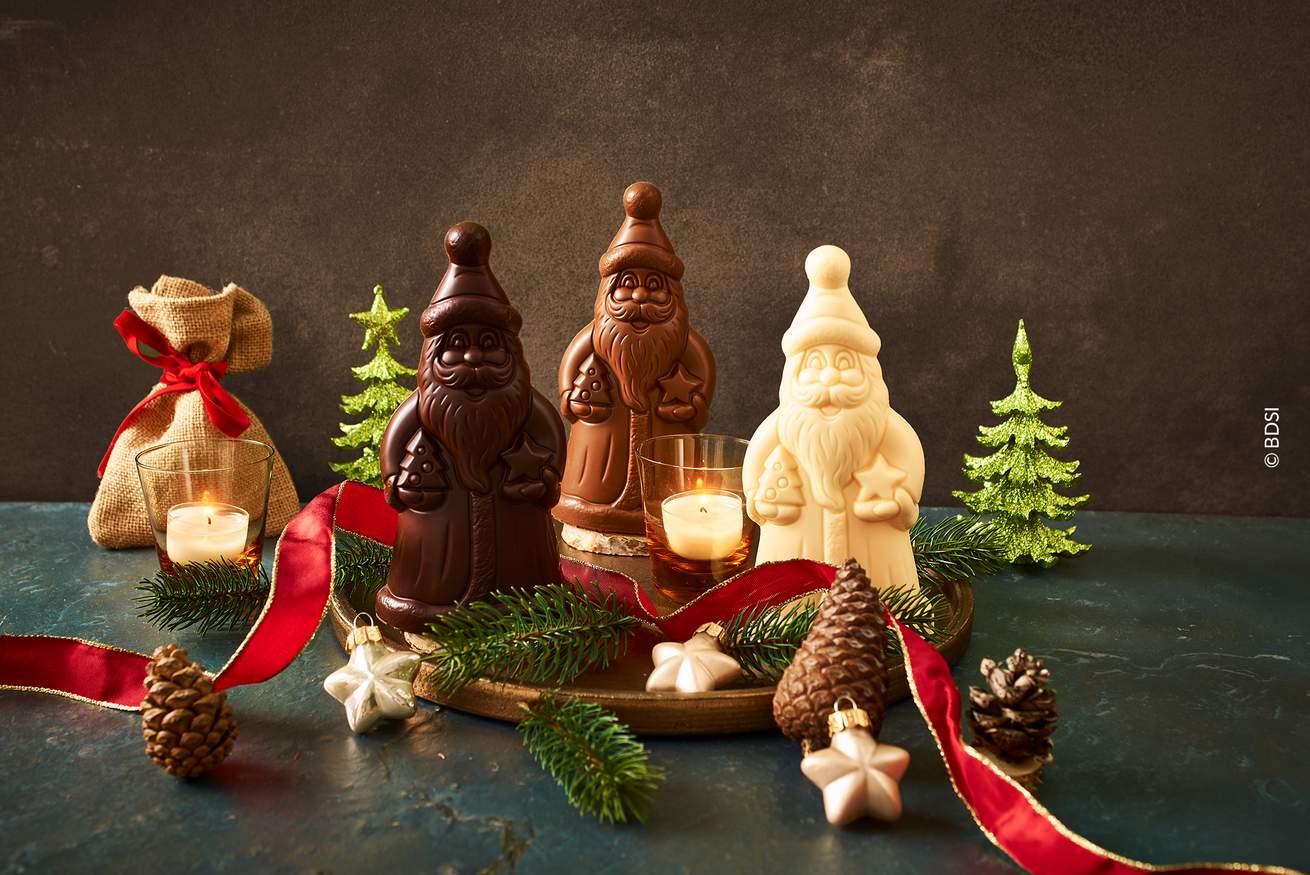 Die deutsche Süßwarenindustrie hat in diesem Jahr für die Weihnachtszeit rund 169 Millionen Schokoladen-Nikoläuse und -Weihnachtsmänner hergestellt.
